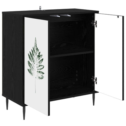 vidaXL Sideboard HANAU Black Oak 69 x 33 x 76 cm Engineered Wood