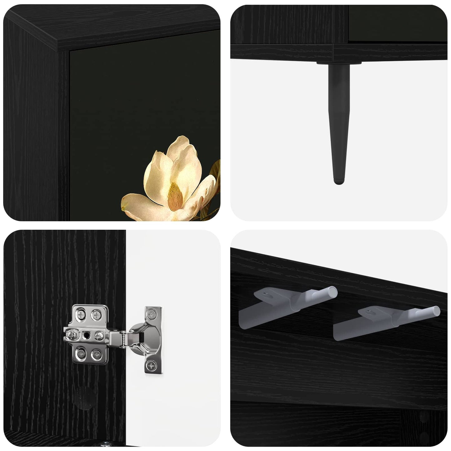 vidaXL Sideboard BREMEN Black Oak 69 x 33 x 76 cm Engineered Wood
