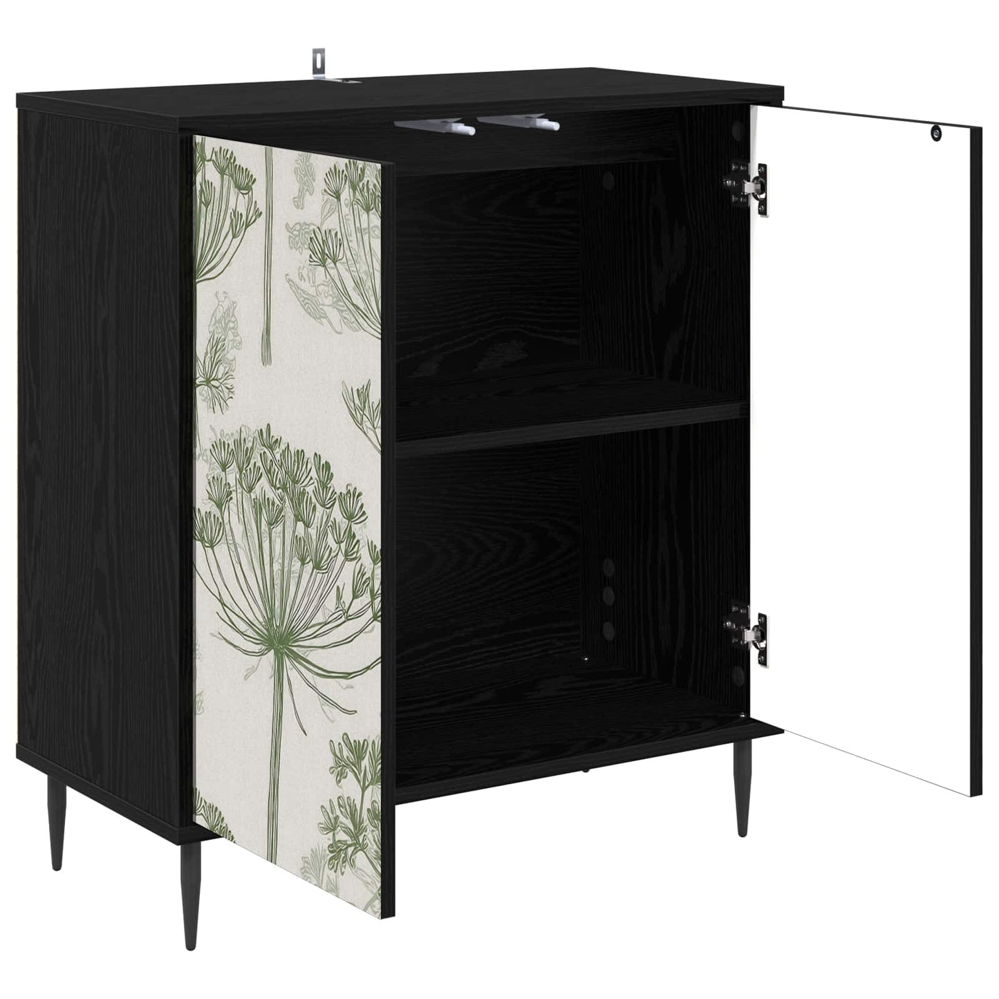vidaXL Sideboard GOTHA Black Oak 69 x 33 x 76 cm Engineered Wood