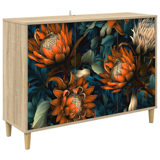 vidaXL Sideboard LOCHEM Sonoma 102 x 33 x 75 cm Engineered Wood