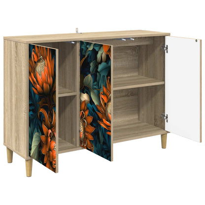 vidaXL Sideboard LOCHEM Sonoma 102 x 33 x 75 cm Engineered Wood