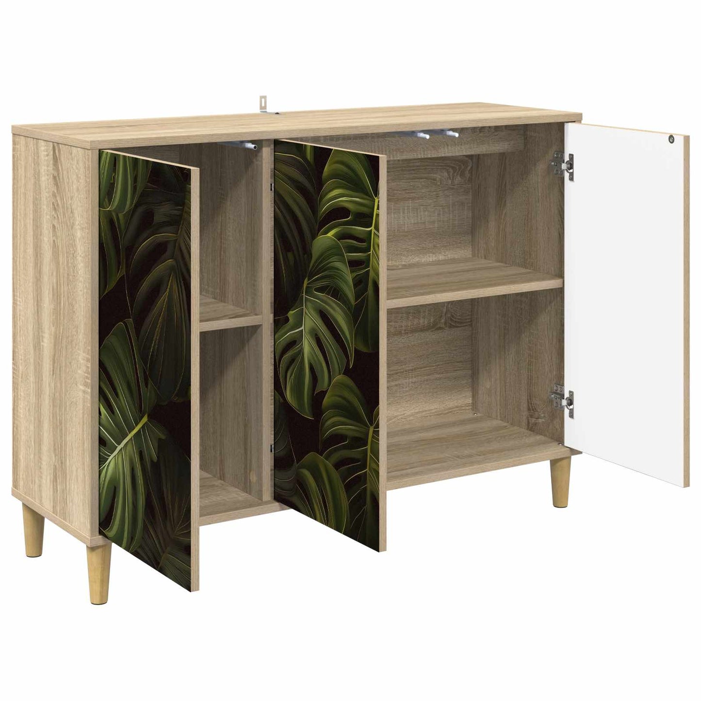 vidaXL Sideboard ELBURG Sonoma 102 x 33 x 75 cm Engineered Wood