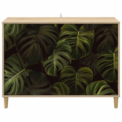 vidaXL Sideboard ELBURG Sonoma 102 x 33 x 75 cm Engineered Wood