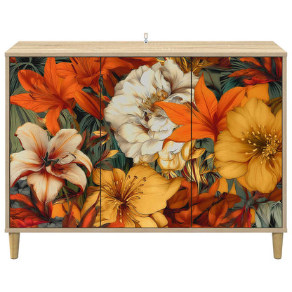 vidaXL Sideboard GENNEP Sonoma 102 x 33 x 75 cm Engineered Wood