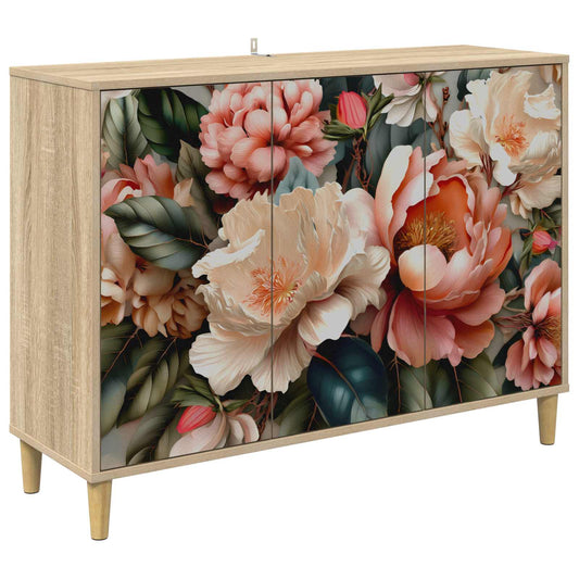 vidaXL Sideboard BORNE Sonoma 102 x 33 x 75 cm Engineered Wood