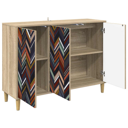 vidaXL Sideboard OMMEN Sonoma 102 x 33 x 75 cm Engineered Wood