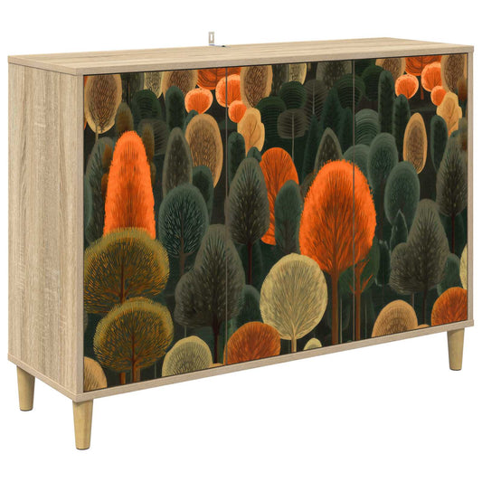 vidaXL Sideboard ZAANDAM Sonoma 102 x 33 x 75 cm Engineered Wood