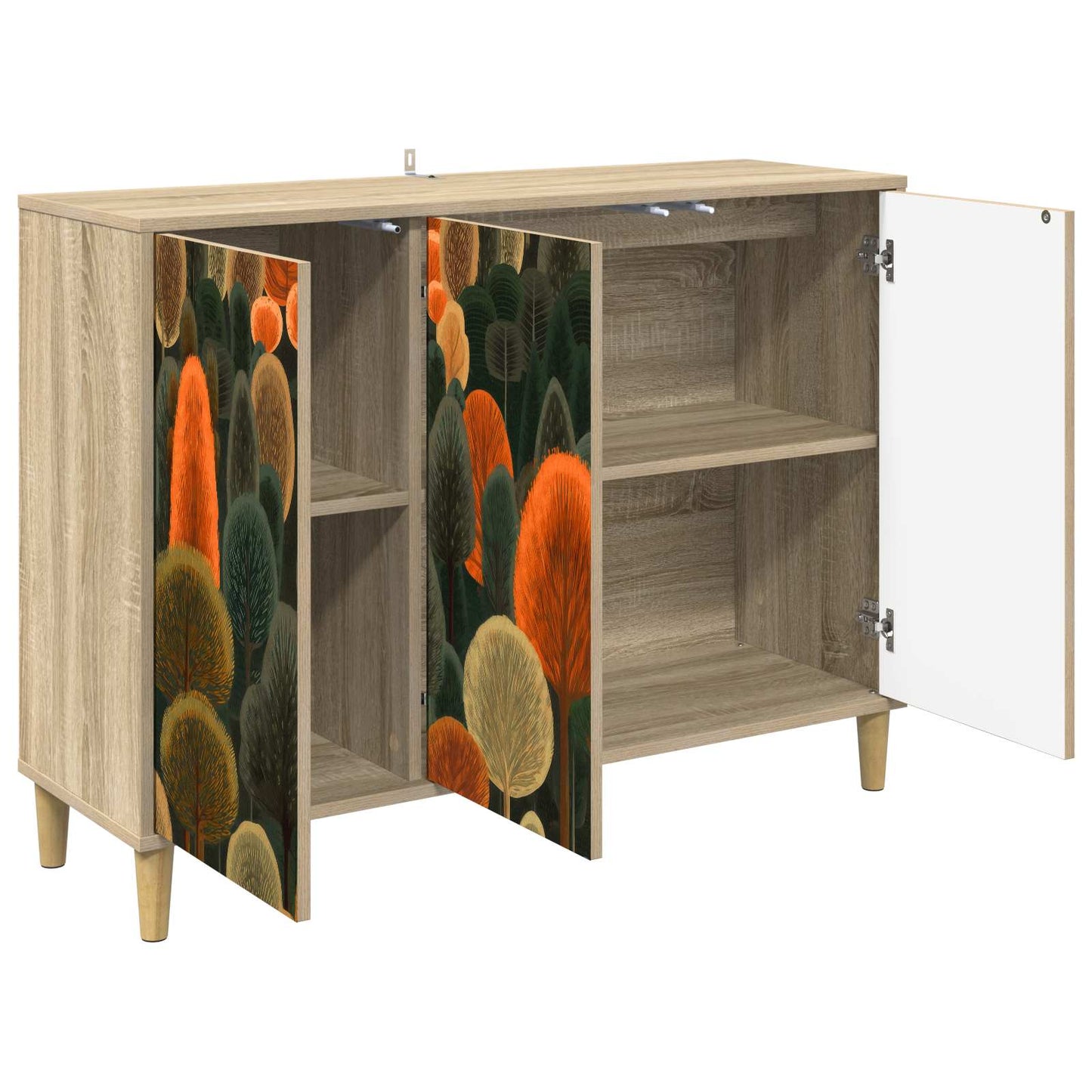 vidaXL Sideboard ZAANDAM Sonoma 102 x 33 x 75 cm Engineered Wood