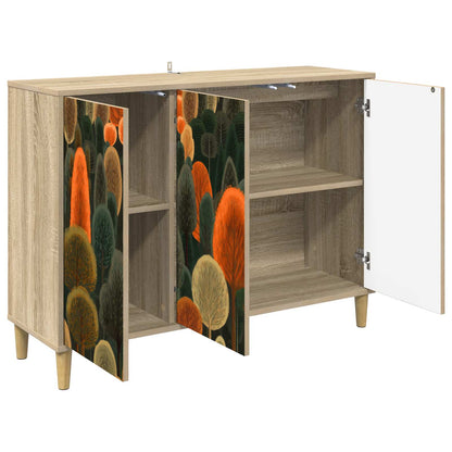 vidaXL Sideboard ZAANDAM Sonoma 102 x 33 x 75 cm Engineered Wood
