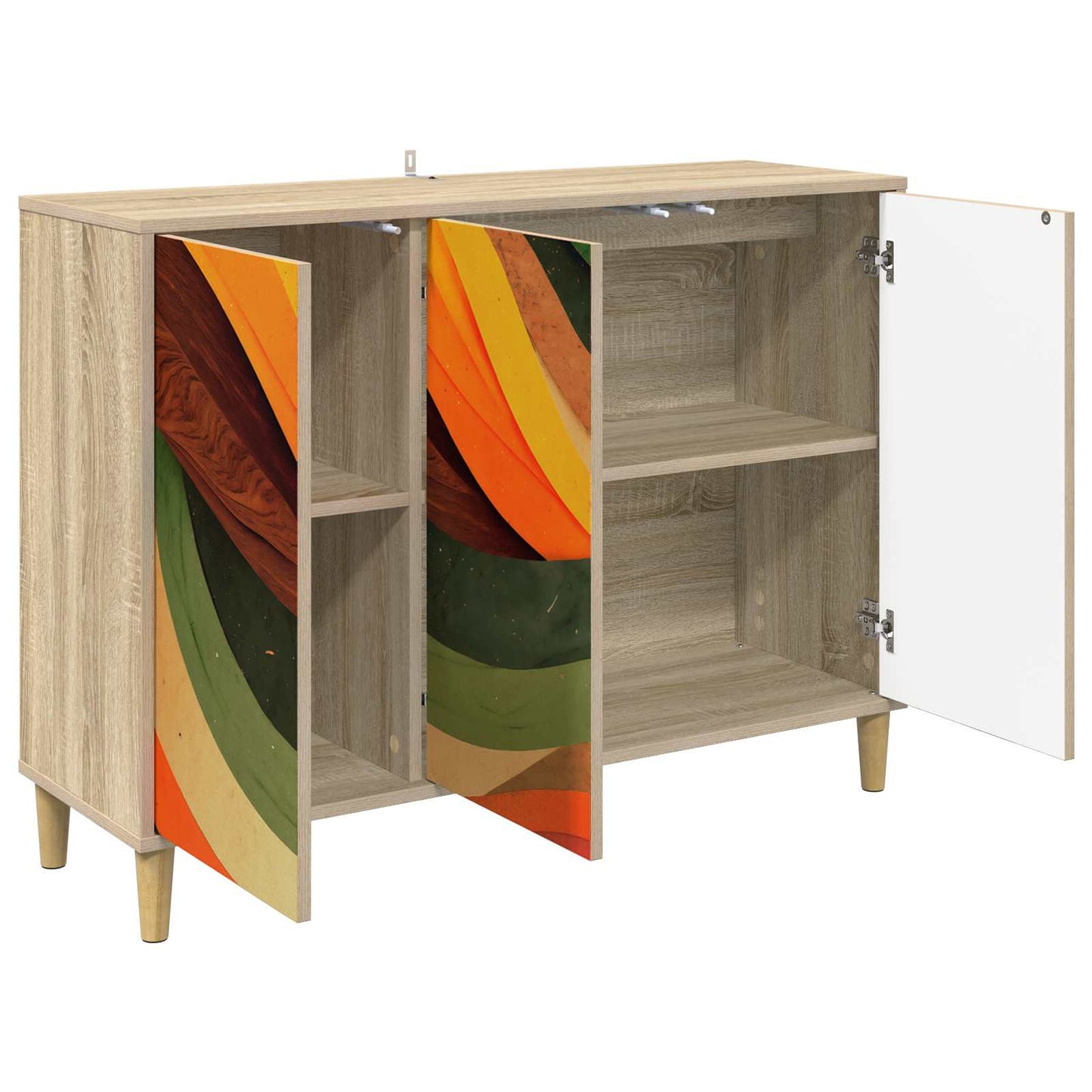 vidaXL Sideboard BONN Sonoma 102 x 33 x 75 cm Engineered Wood