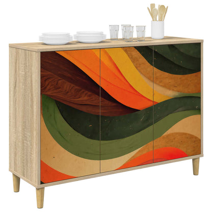vidaXL Sideboard BONN Sonoma 102 x 33 x 75 cm Engineered Wood