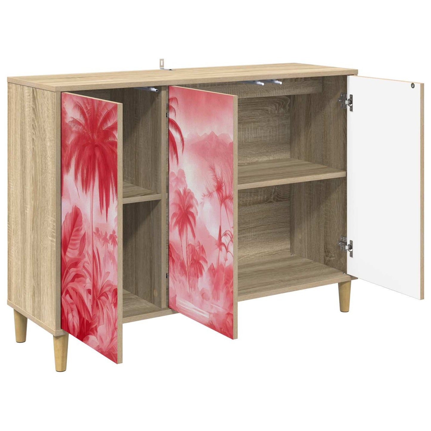 vidaXL Sideboard AACHEN Sonoma 102 x 33 x 75 cm Engineered Wood
