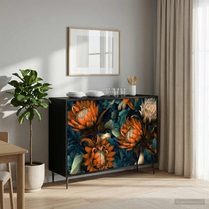 vidaXL Sideboard LOCHEM Black Oak 102 x 33 x 76 cm Engineered Wood