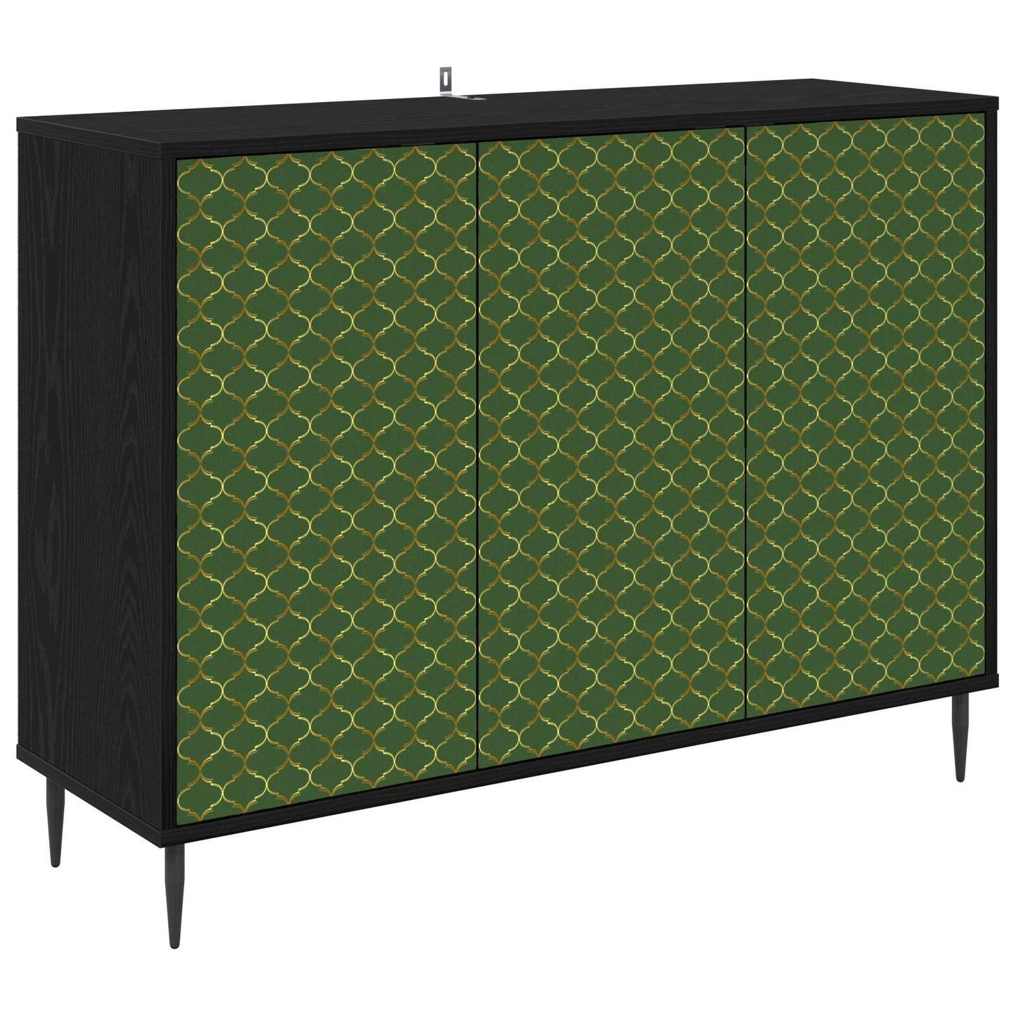 vidaXL Sideboard GELEEN Black Oak 102 x 33 x 76 cm Engineered Wood