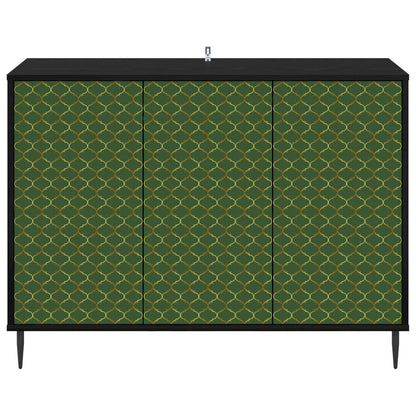 vidaXL Sideboard GELEEN Black Oak 102 x 33 x 76 cm Engineered Wood