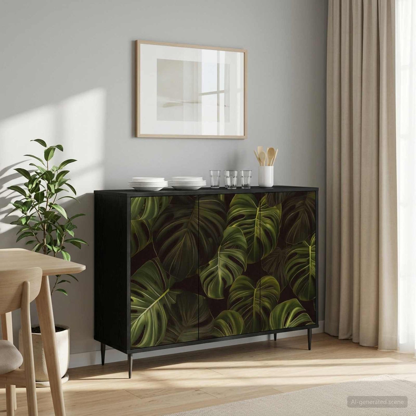 vidaXL Sideboard ELBURG Black Oak 102 x 33 x 76 cm Engineered Wood
