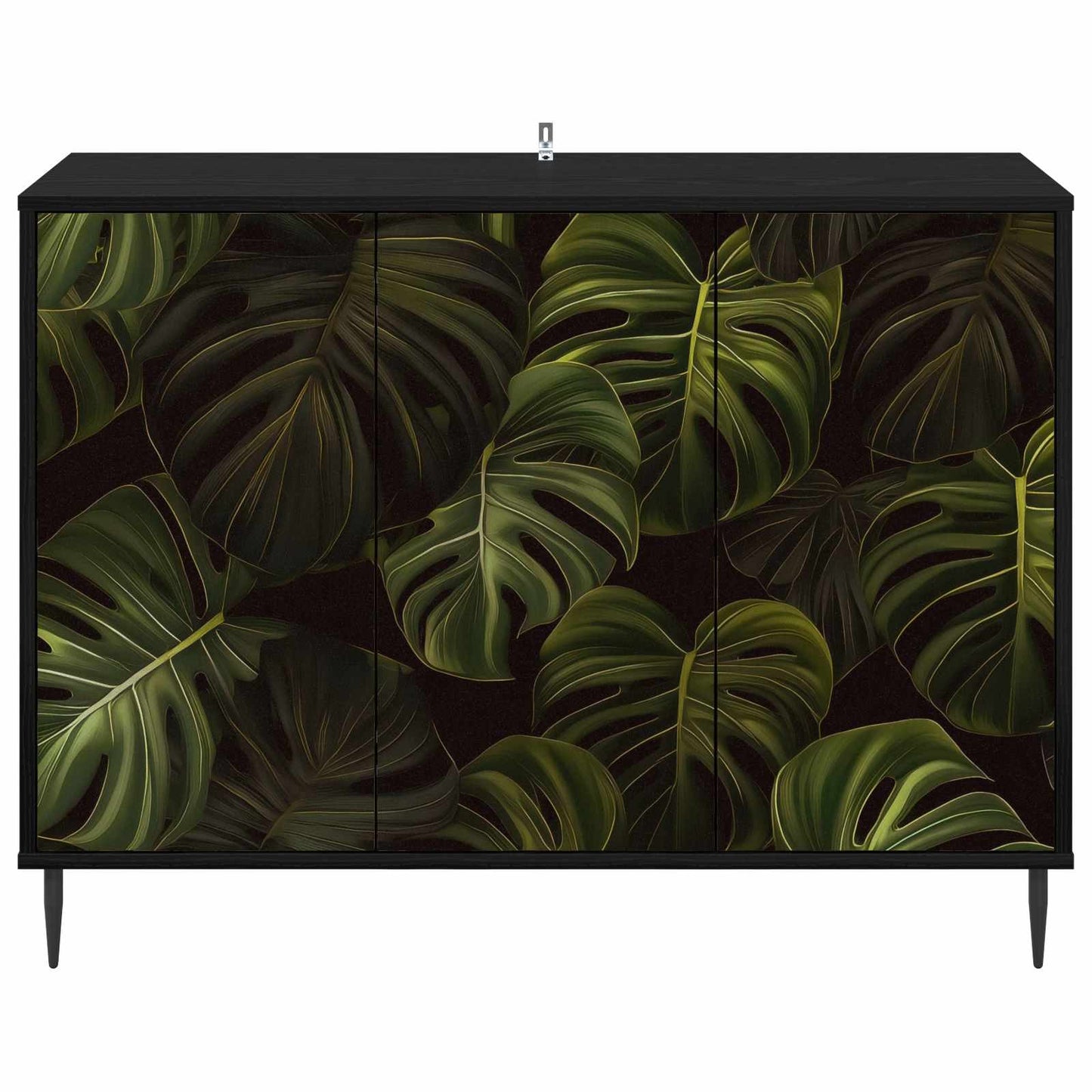 vidaXL Sideboard ELBURG Black Oak 102 x 33 x 76 cm Engineered Wood