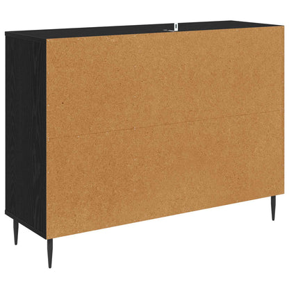 vidaXL Sideboard GENNEP Black Oak 102 x 33 x 76 cm Engineered Wood