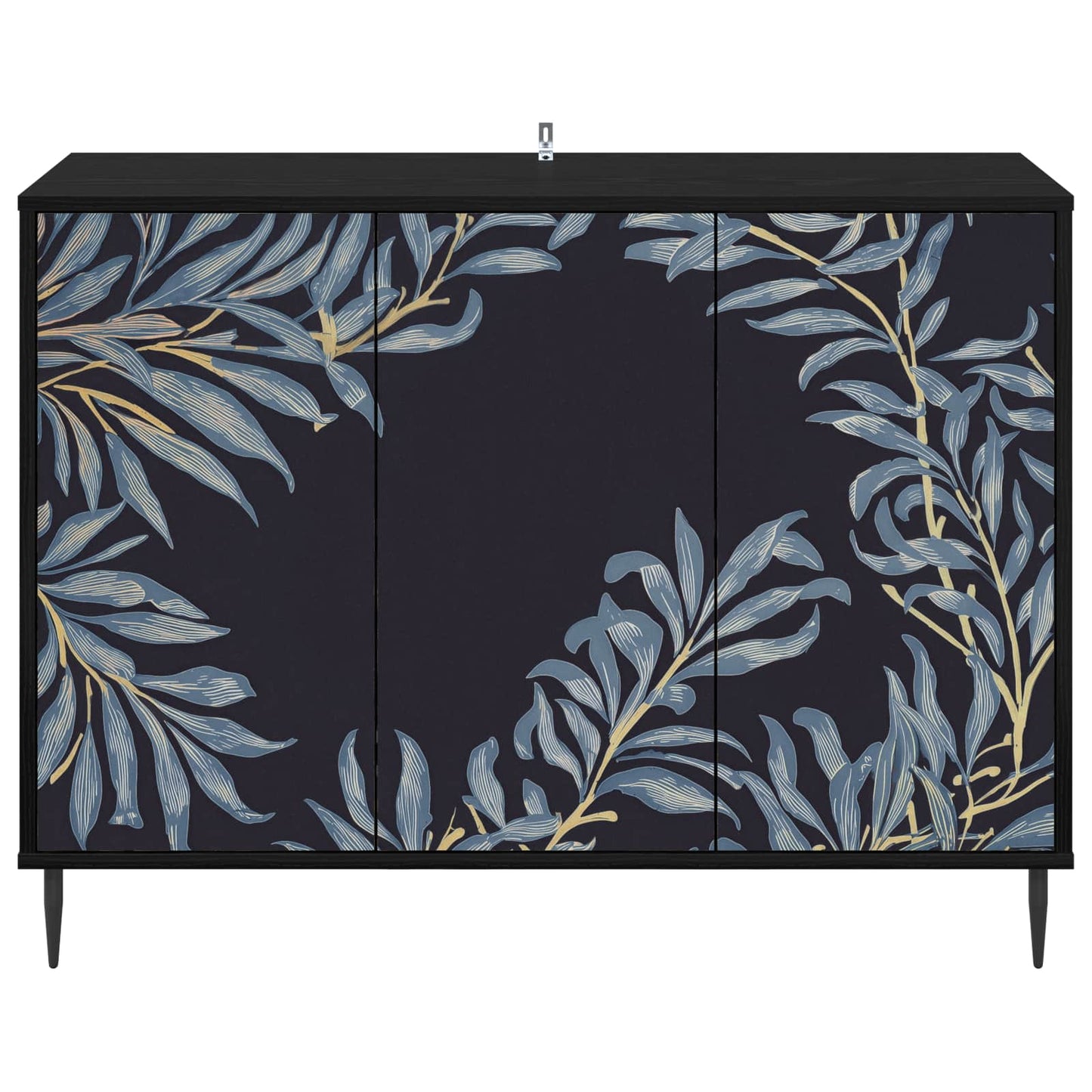 vidaXL Sideboard DOKKUM Black Oak 102 x 33 x 76 cm Engineered Wood