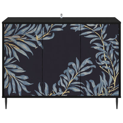 vidaXL Sideboard DOKKUM Black Oak 102 x 33 x 76 cm Engineered Wood