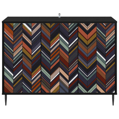vidaXL Sideboard OMMEN Black Oak 102 x 33 x 76 cm Engineered Wood