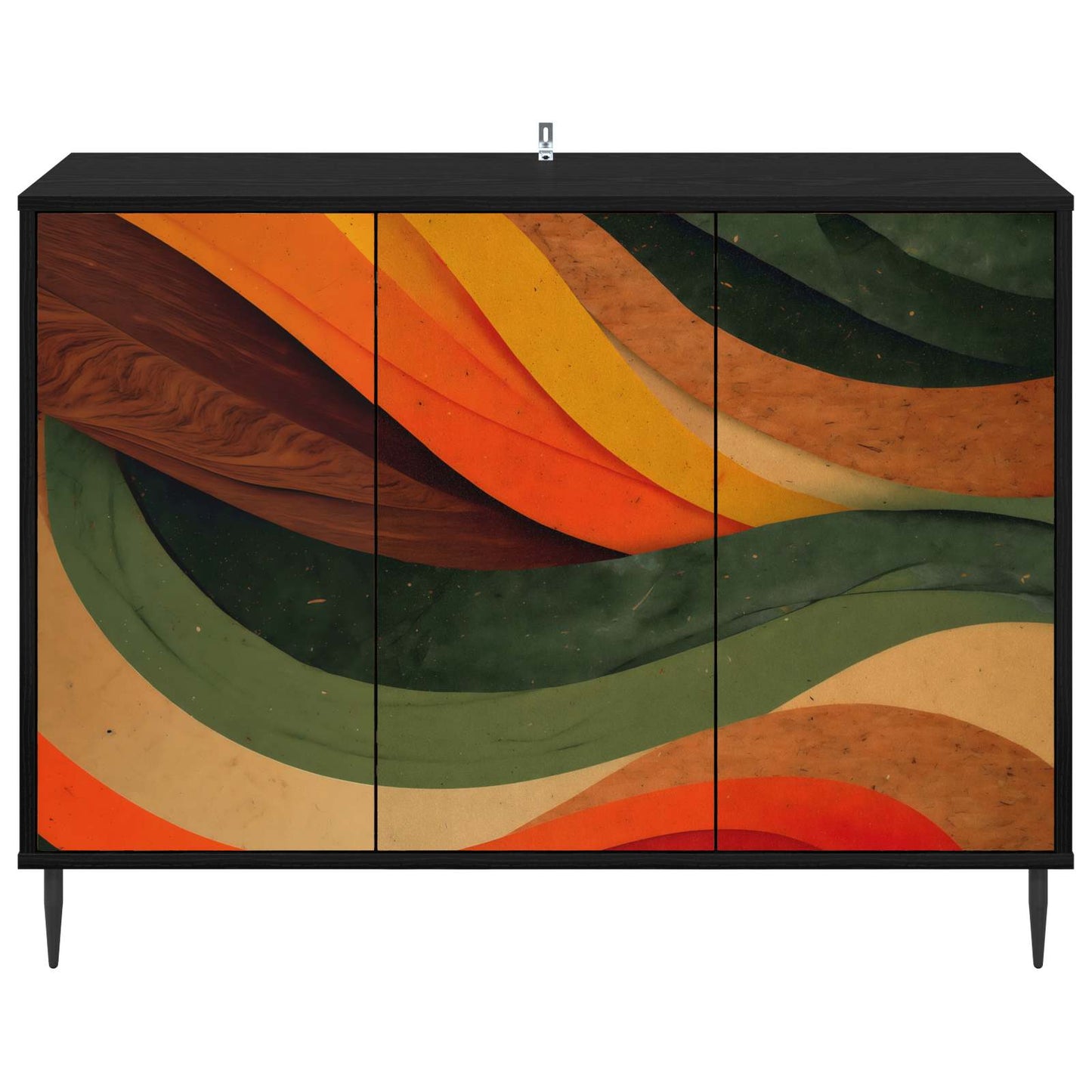 vidaXL Sideboard BONN Black Oak 102 x 33 x 76 cm Engineered Wood