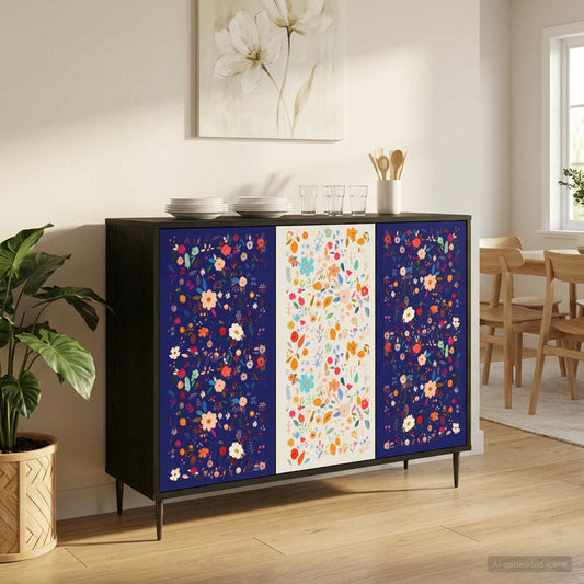 vidaXL Sideboard MAINZ Black Oak 102 x 33 x 76 cm Engineered Wood