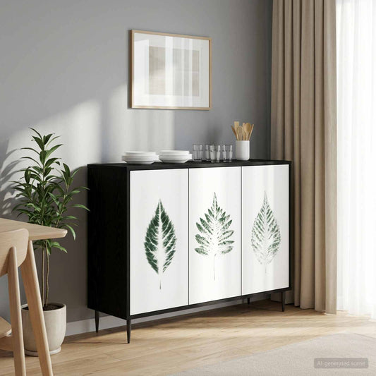 vidaXL Sideboard HANAU Black Oak 102 x 33 x 76 cm Engineered Wood
