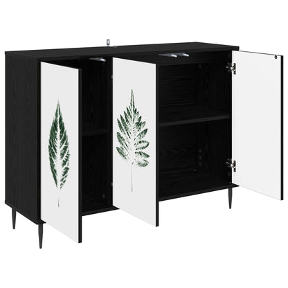 vidaXL Sideboard HANAU Black Oak 102 x 33 x 76 cm Engineered Wood