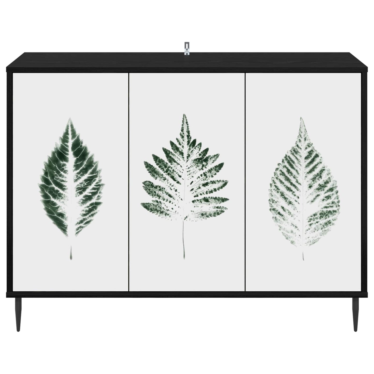 vidaXL Sideboard HANAU Black Oak 102 x 33 x 76 cm Engineered Wood