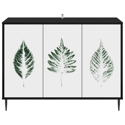 vidaXL Sideboard HANAU Black Oak 102 x 33 x 76 cm Engineered Wood