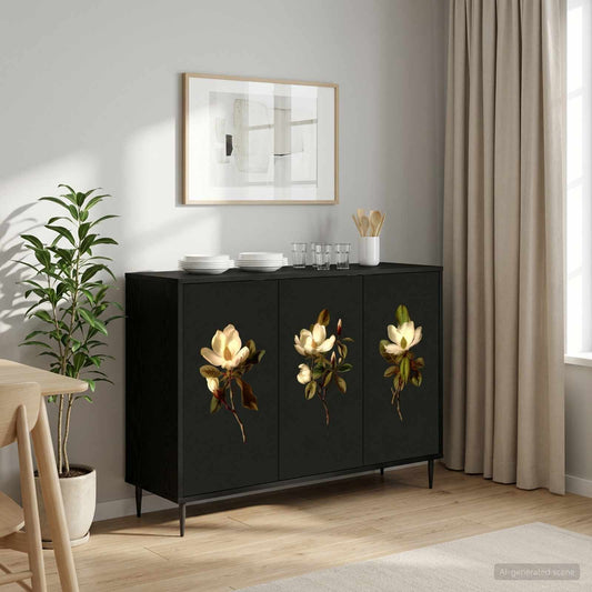 vidaXL Sideboard BREMEN Black Oak 102 x 33 x 76 cm Engineered Wood