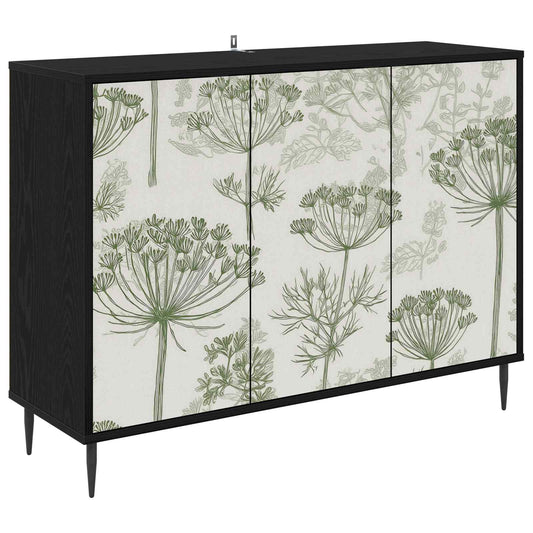 vidaXL Sideboard GOTHA Black Oak 102 x 33 x 76 cm Engineered Wood