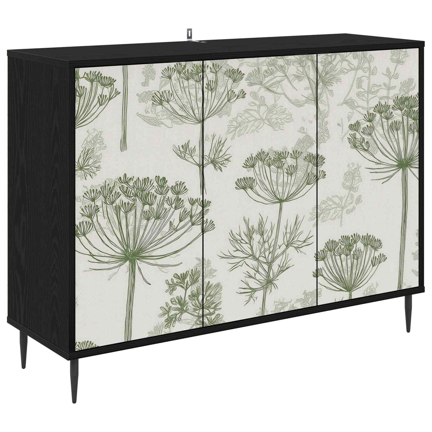 vidaXL Sideboard GOTHA Black Oak 102 x 33 x 76 cm Engineered Wood