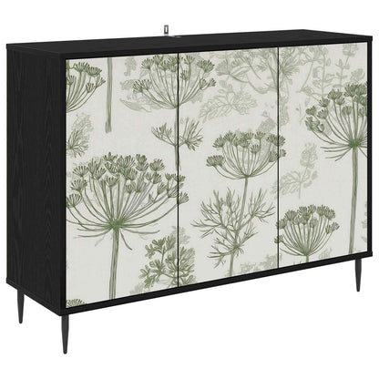 vidaXL Sideboard GOTHA Black Oak 102 x 33 x 76 cm Engineered Wood