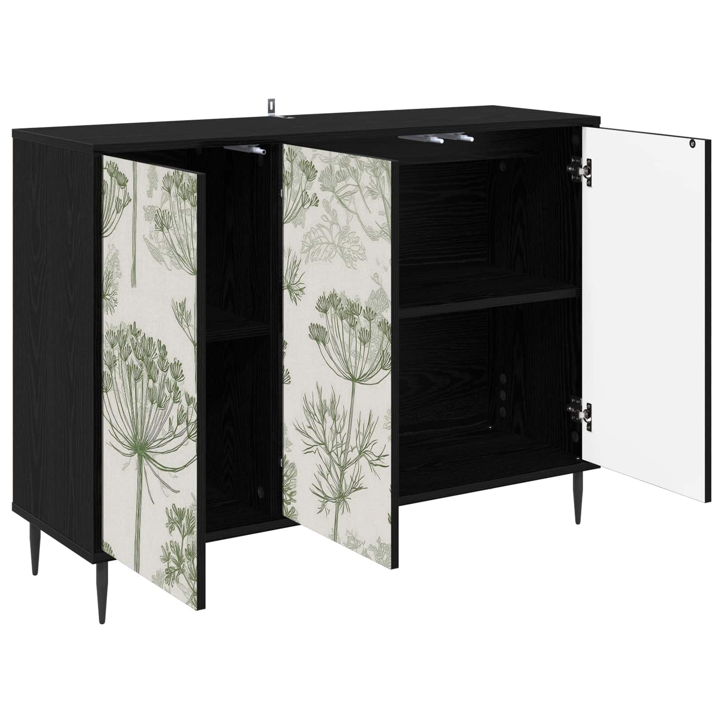 vidaXL Sideboard GOTHA Black Oak 102 x 33 x 76 cm Engineered Wood