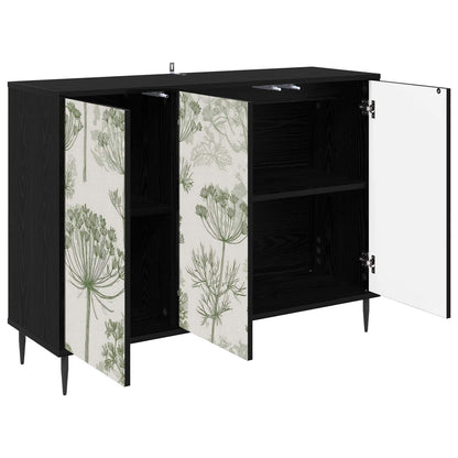 vidaXL Sideboard GOTHA Black Oak 102 x 33 x 76 cm Engineered Wood