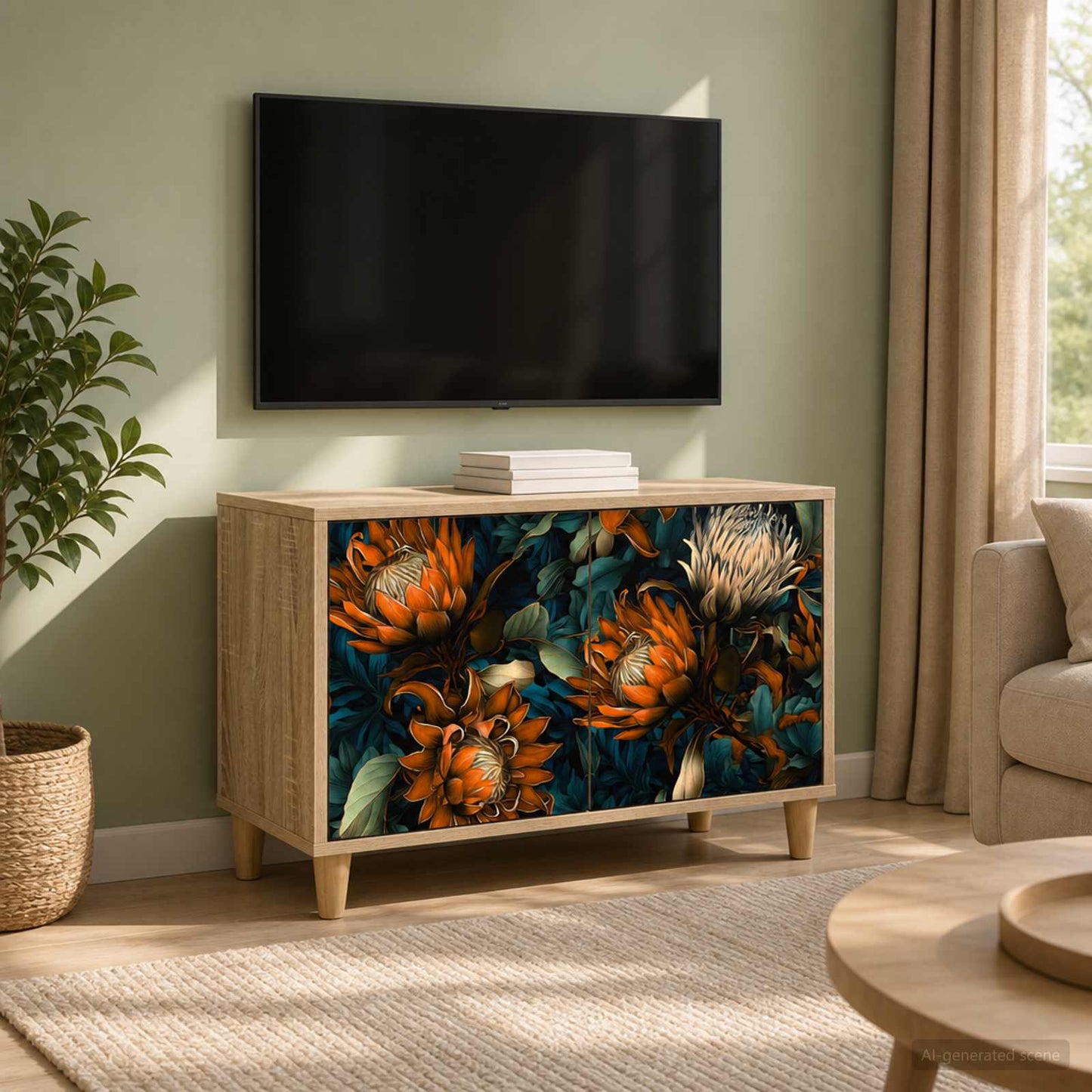 vidaXL TV Cabinet LOCHEM 69 x 33 x 50 cm Sonoma Engineered Wood