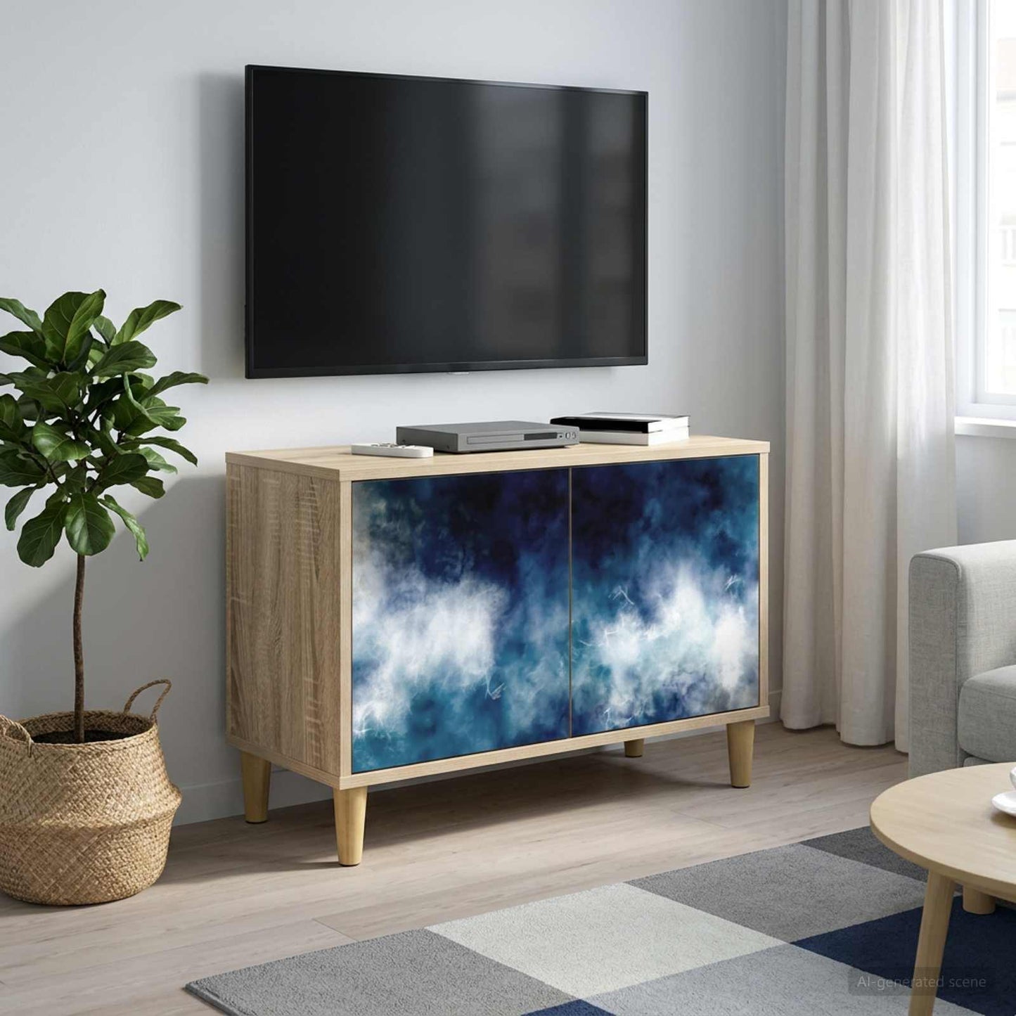 vidaXL TV Cabinet RAALTE 69 x 33 x 50 cm Sonoma Engineered Wood