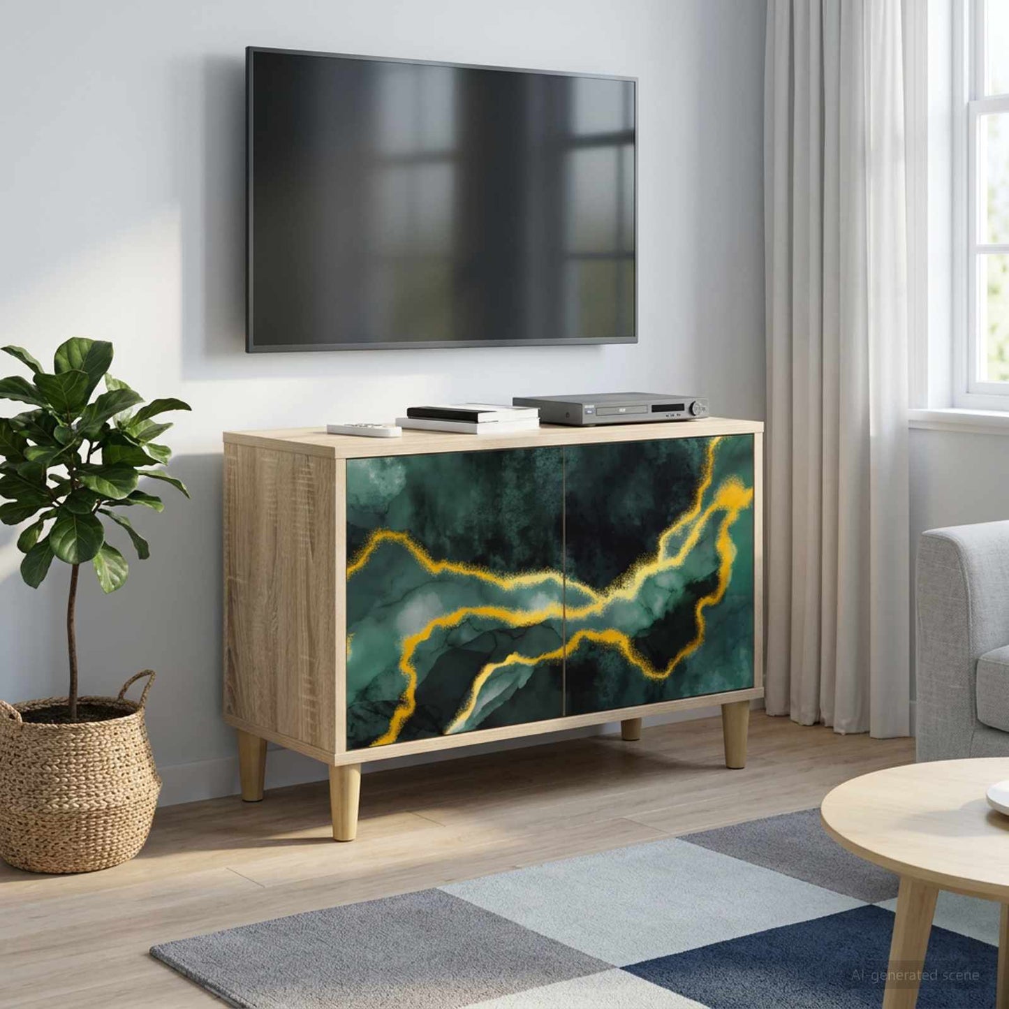 vidaXL TV Cabinet WIJHE 69 x 33 x 50 cm Sonoma Engineered Wood