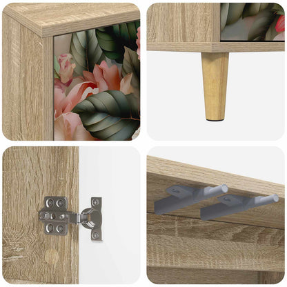 vidaXL TV Cabinet BORNE 69 x 33 x 50 cm Sonoma Engineered Wood