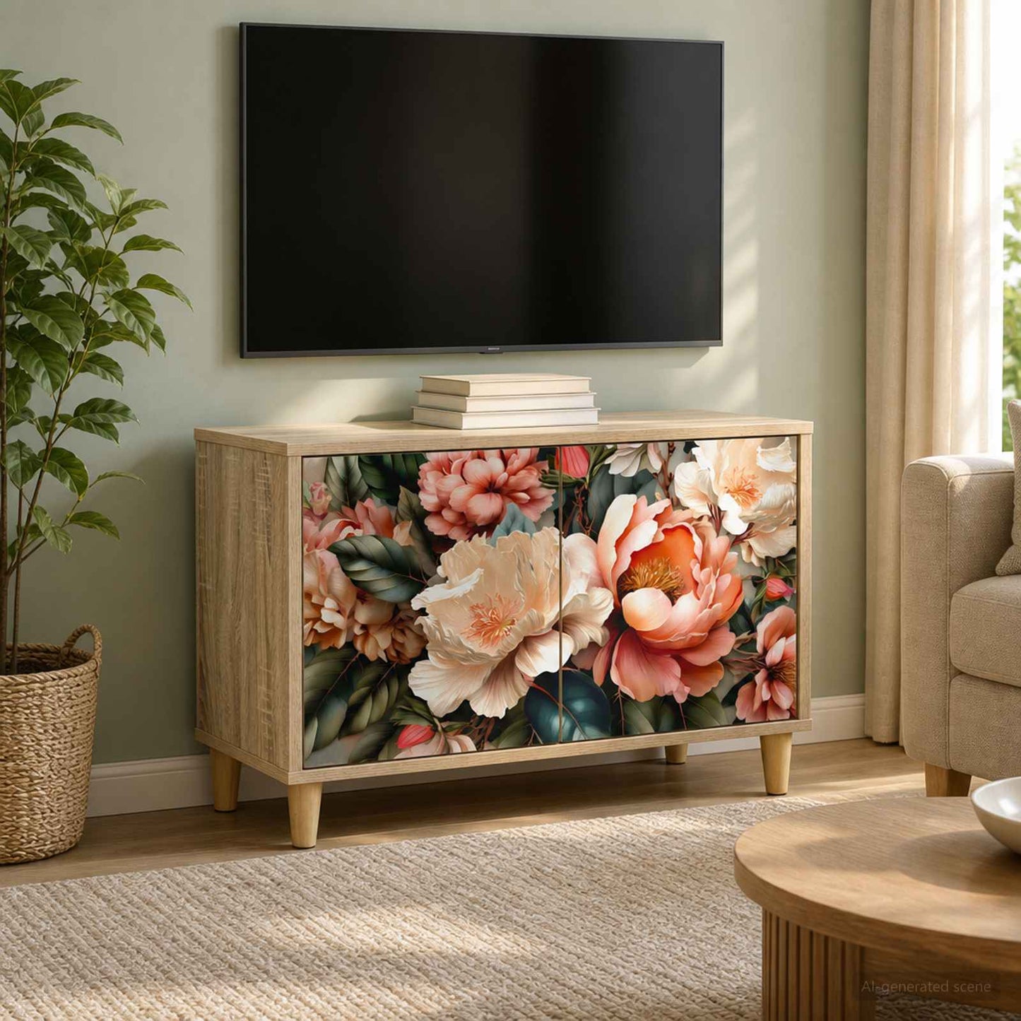vidaXL TV Cabinet BORNE 69 x 33 x 50 cm Sonoma Engineered Wood