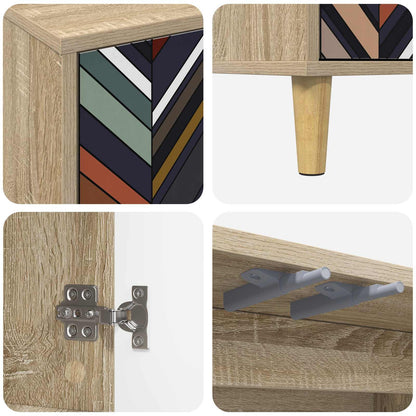 vidaXL TV Cabinet OMMEN 69 x 33 x 50 cm Sonoma Engineered Wood