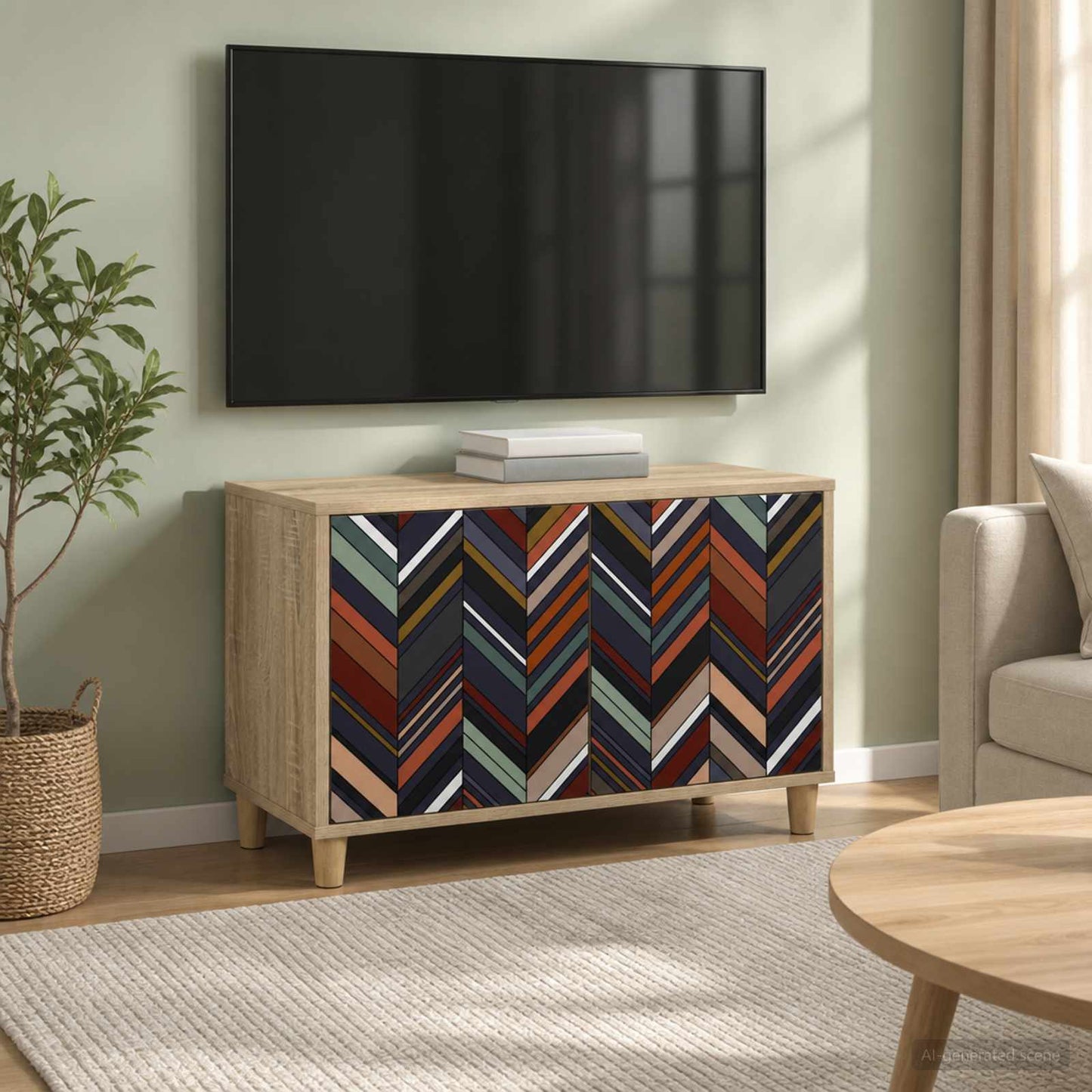 vidaXL TV Cabinet OMMEN 69 x 33 x 50 cm Sonoma Engineered Wood