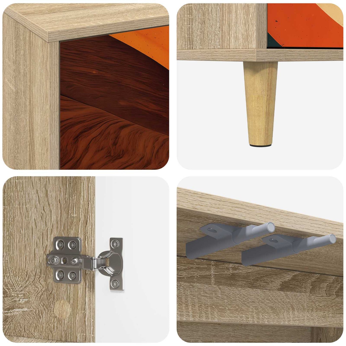 vidaXL TV Cabinet BONN 69 x 33 x 50 cm Sonoma Engineered Wood