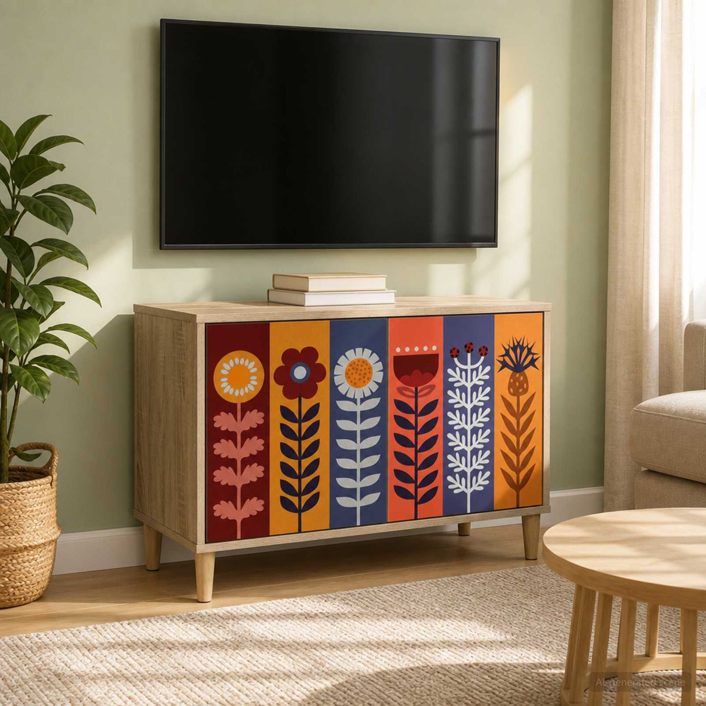 vidaXL TV Cabinet ESSEN 69 x 33 x 50 cm Sonoma Engineered Wood