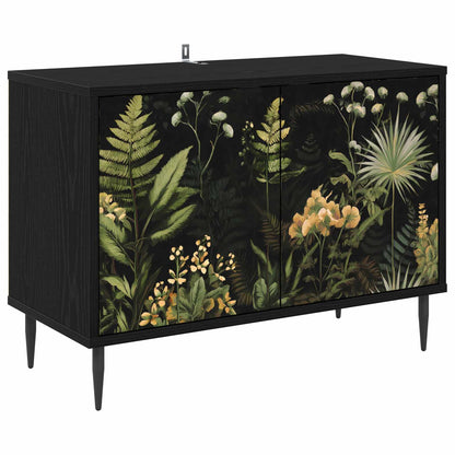 vidaXL TV Cabinet RHENEN 69 x 33 x 50.5 cm Black Oak Engineered Wood