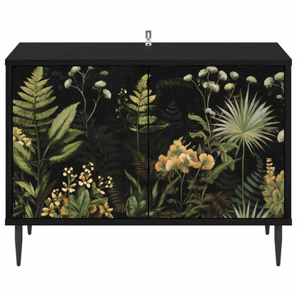 vidaXL TV Cabinet RHENEN 69 x 33 x 50.5 cm Black Oak Engineered Wood