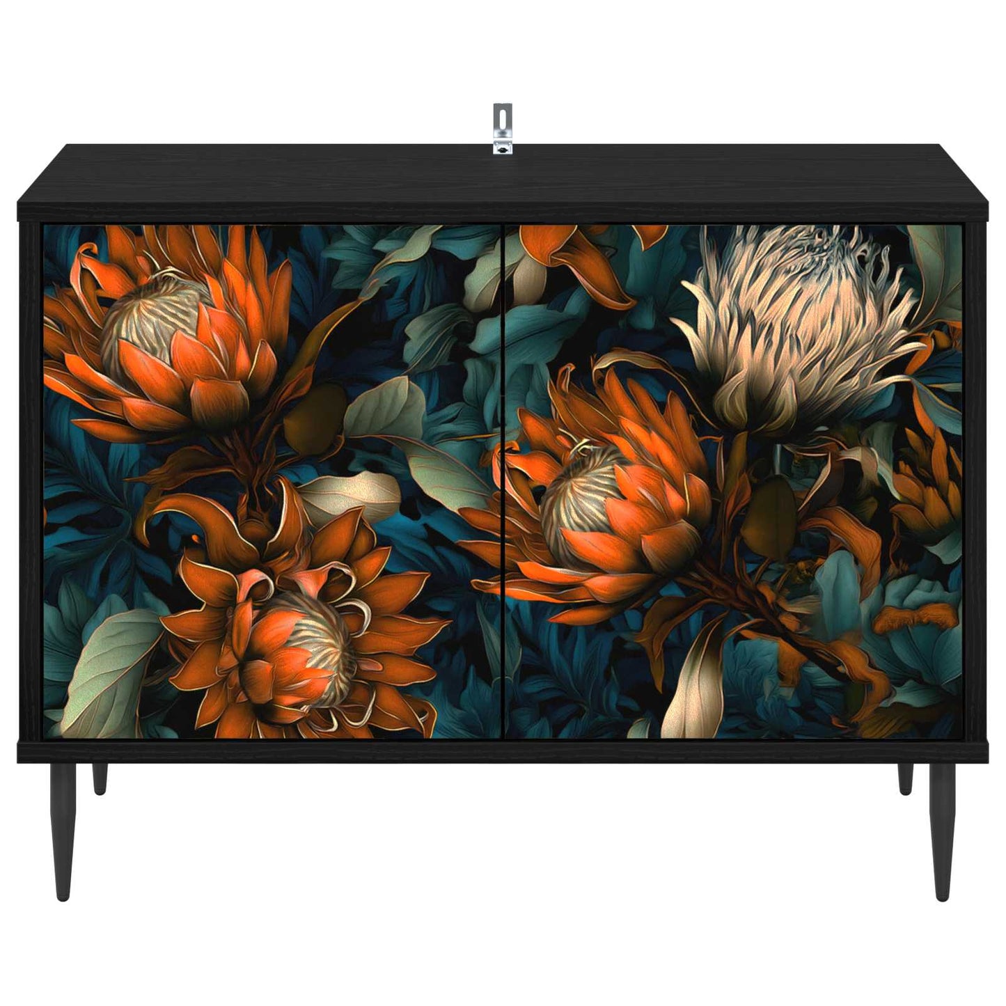 vidaXL TV Cabinet LOCHEM 69 x 33 x 50.5 cm Black Oak Engineered Wood