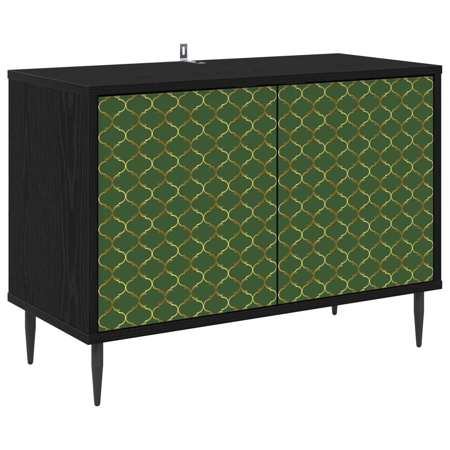 vidaXL TV Cabinet GELEEN 69 x 33 x 50.5 cm Black Oak Engineered Wood
